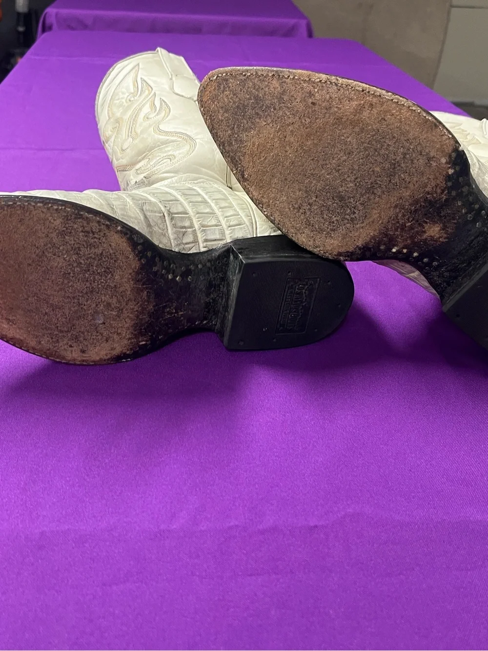 Authentic Los Altos crocodile leather cowboy boots